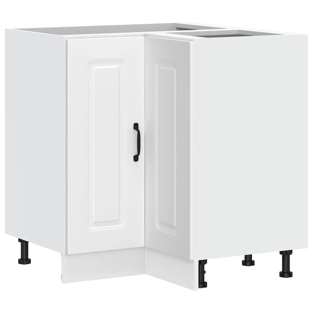 KÜCHEN-ECKUNTERSCHRANK Kalmar Weiss Holzwerkstoff - Weiß, Holzwerkstoff (75.5/81.5/75.5cm) - vidaXL