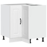 KÜCHEN-ECKUNTERSCHRANK Kalmar Weiss Holzwerkstoff - Weiß, Holzwerkstoff (75.5/81.5/75.5cm) - vidaXL