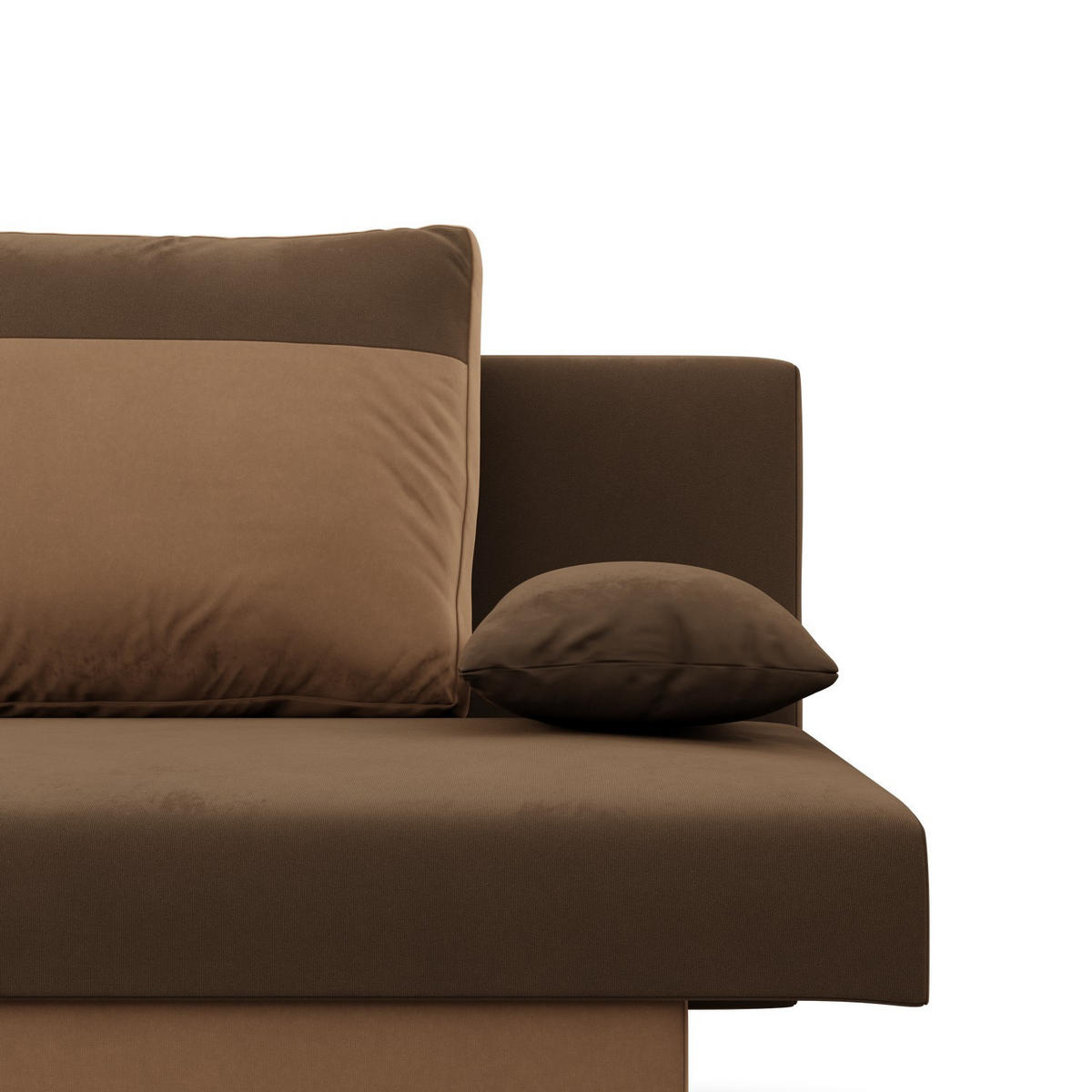 SOFA 3-SITZER MIT SCHLAFFUNKTION NOLA Braun - Braun, Textil (86/85/191cm) - Mebligo