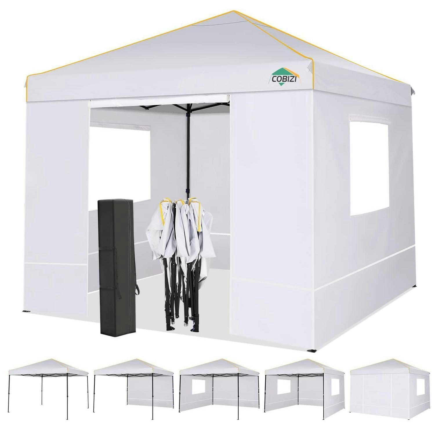 PAVILLON 3x3m Weiß Wasserdicht UV 50+ mit 4 Seitenteilen - Weiß, Textil (300/248.9/300cm)