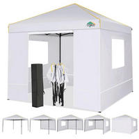 PAVILLON 3x3m Weiß Wasserdicht UV 50+ mit 4 Seitenteilen - Weiß, Textil (300/248.9/300cm)