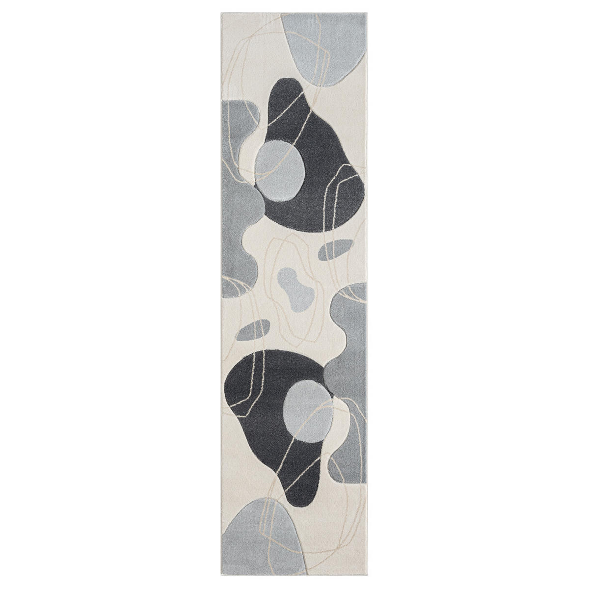 KURZFLOR-TEPPICH Bonito 7158 Grau 80x300 cm - Grau, Textil (80/300cm) - carpet city