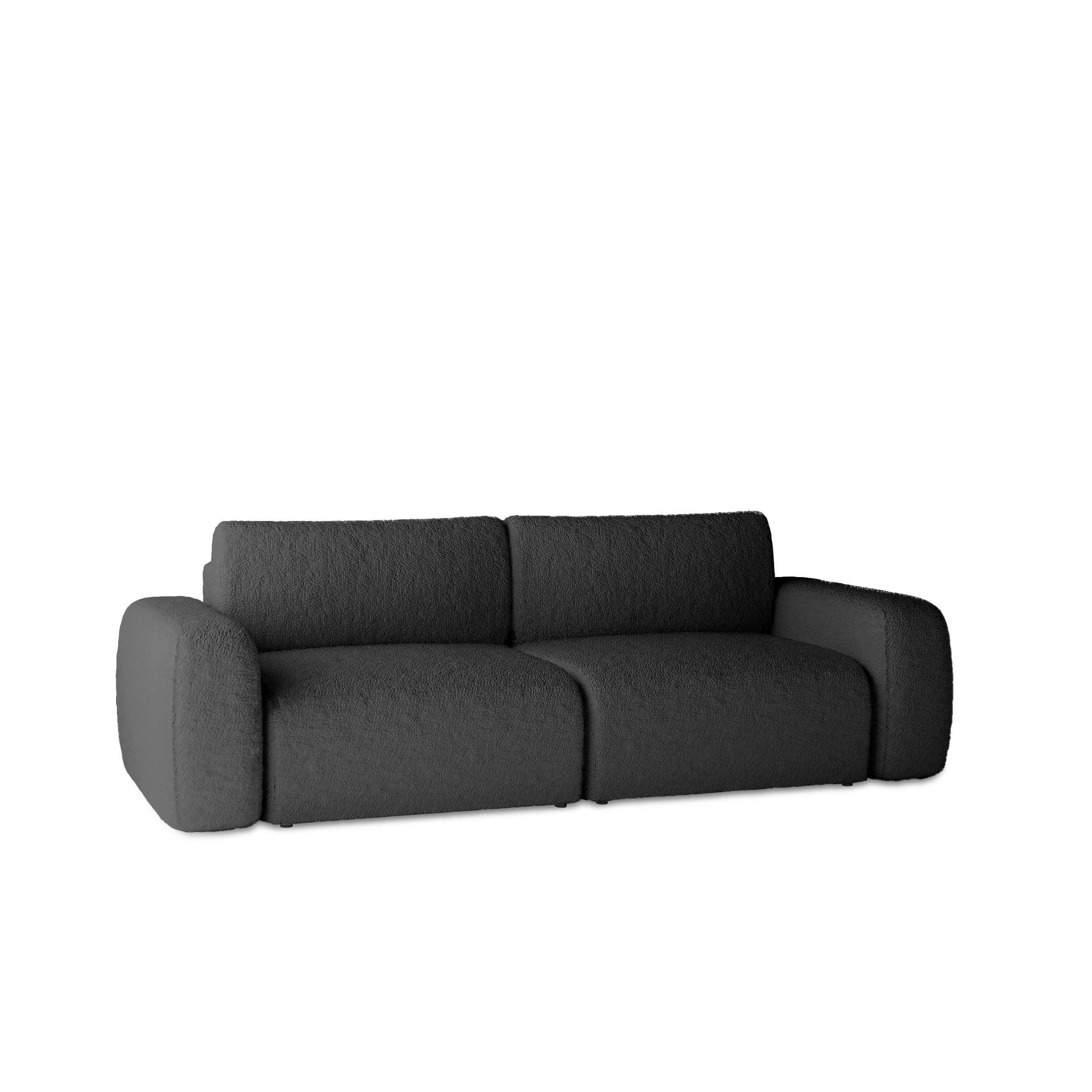 SCHLAFSOFA mit Bettkasten Varde Schwarz - Schwarz, Textil (255/85/105cm) - Fedve
