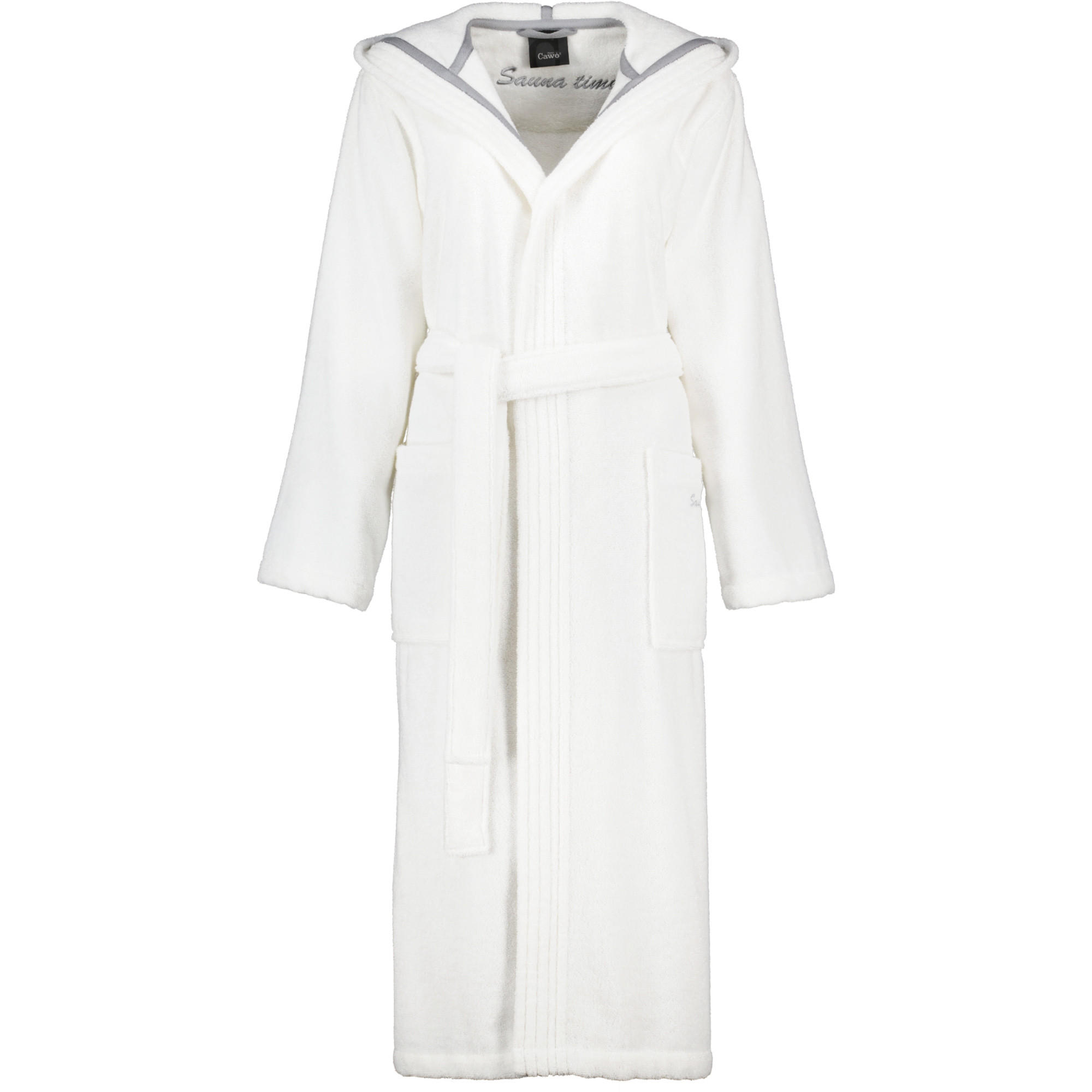 BADEMANTEL DAMEN KAPUZE SAUNA TIME 832 WEISS - 67 - Weiß, Textil (XSnull) - Cawö