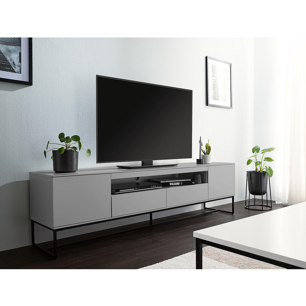 TV-LOWBOARD - Grau, Holzwerkstoff (182/50/40cm) - home24