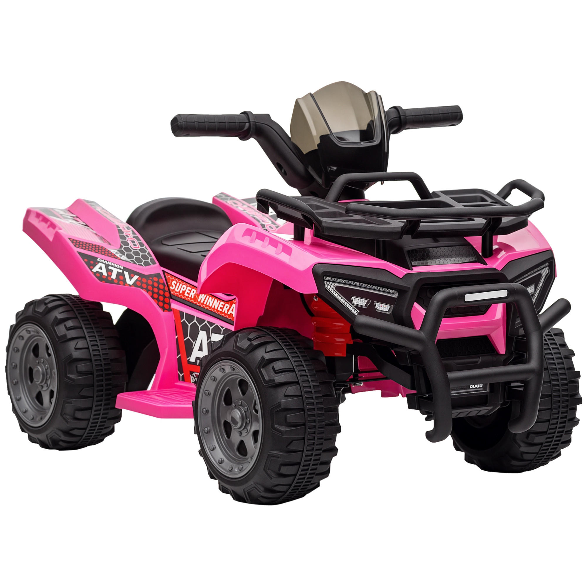 KINDERQUAD DE-06101 6V mit Musik und Vorwärtsfunktion Rosa - Pink, Kunststoff/Metall (70/42/45cm) - ComfortXL
