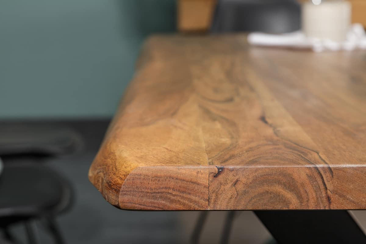 ESSTISCH MAMMUT NATURE Akazie 180cm - Braun/Grau, Holz/Metall (90/180/77cm) - riess-ambiente