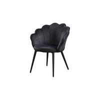 ESSZIMMERSTUHL CARLA Schwarz Velvet - Schwarz, Textil (65/79/58cm) - KAWOLA