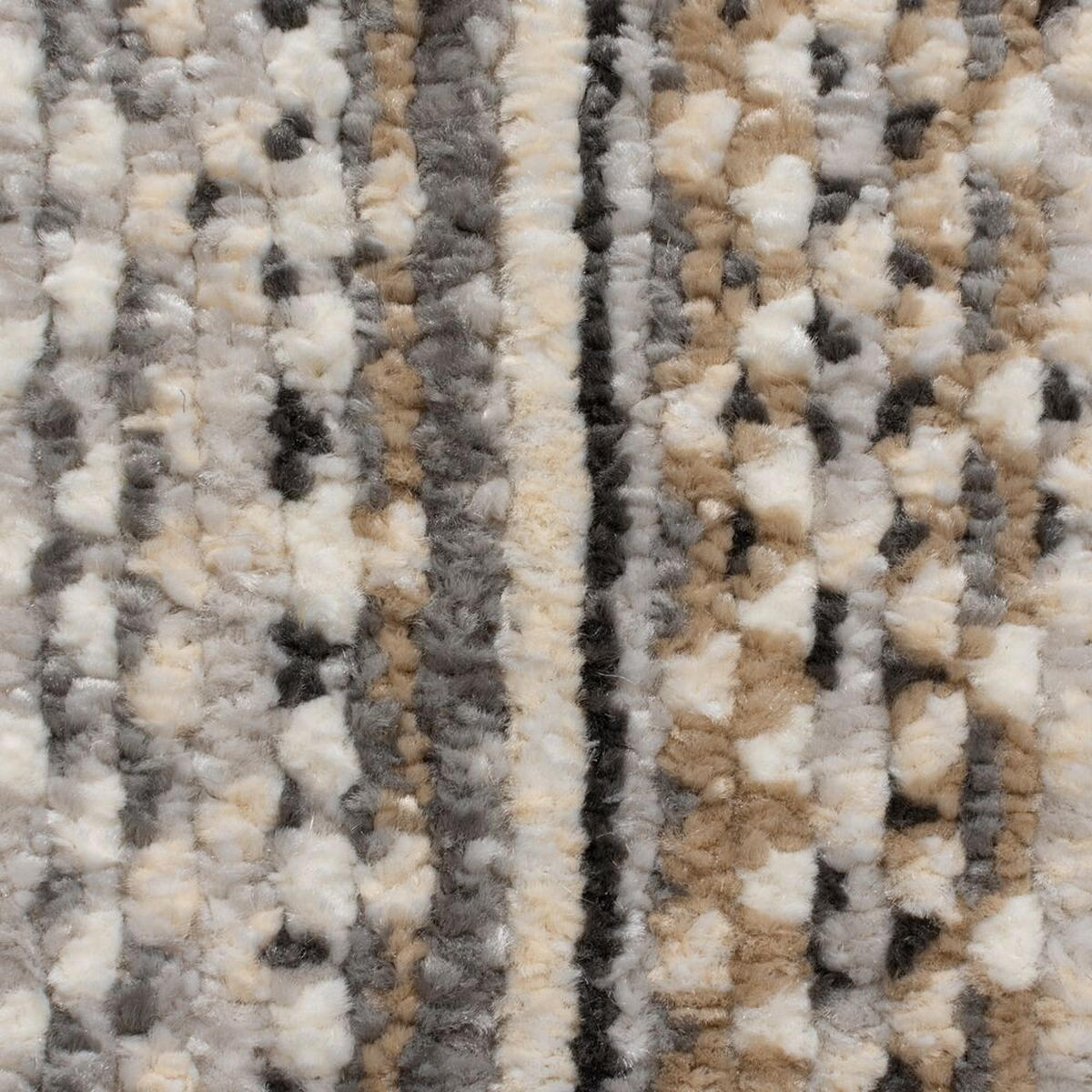 TEPPICH Streifen-Design, strapazierfähig PERRAN, Naturfarben 140x140 cm - Naturfarben, Textil (140/140cm) - KADIMA DESIGN
