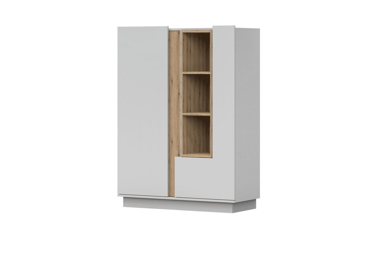 STANDREGAL - Regal Reyla 07 Weiß - Weiß, Holzwerkstoff (100/137/42cm) - Möblo