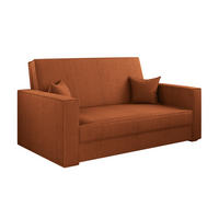 SOFA, Schlaffunktion - America Stoff Poso Ziegel - Orange, Holz (137/77/112cm) - Kaiser Möbel