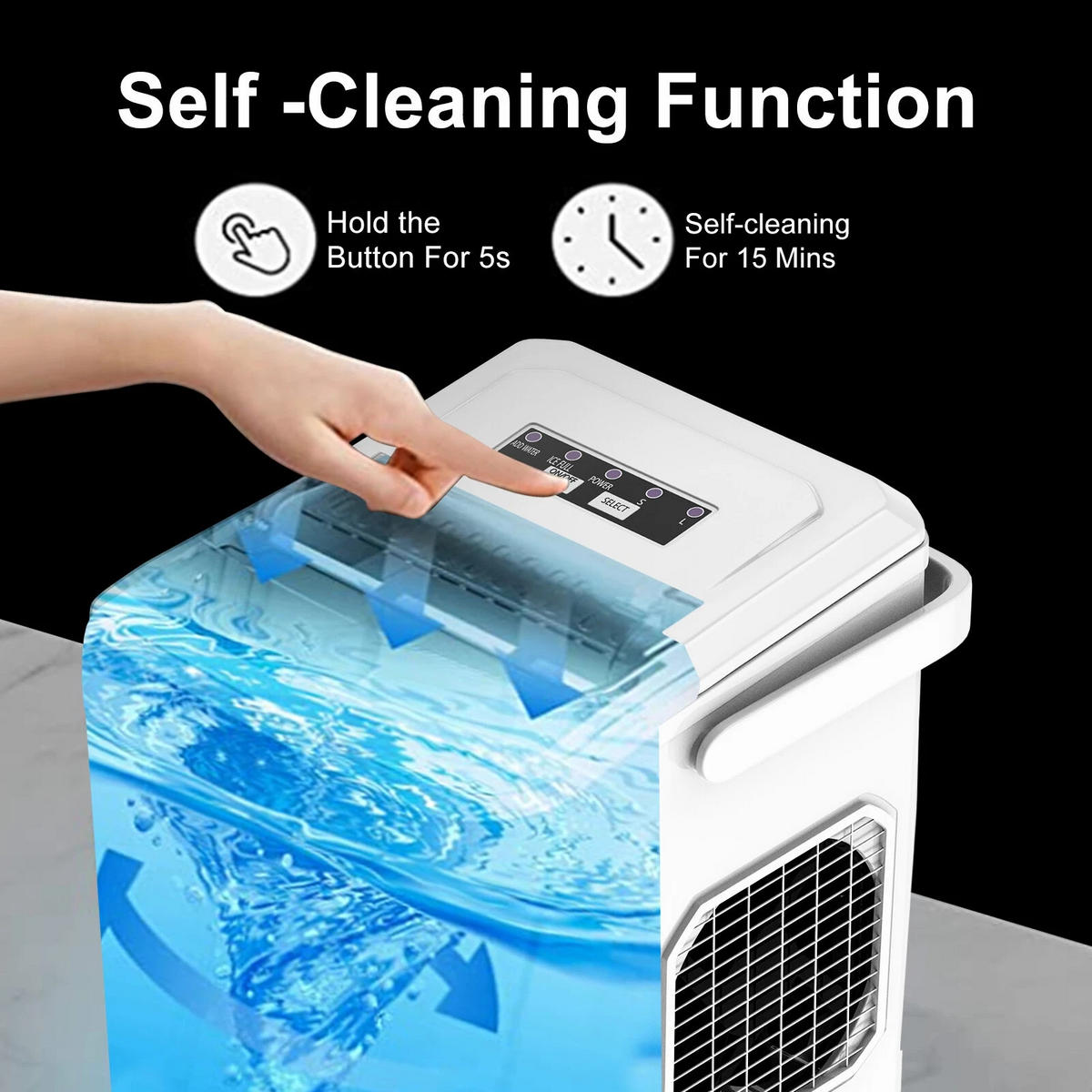 EISWÜRFELBEREITER Desktop Vollautomatisch Silber 12kg 24h - Weiß, Kunststoff (22/29/29cm) - Kaket