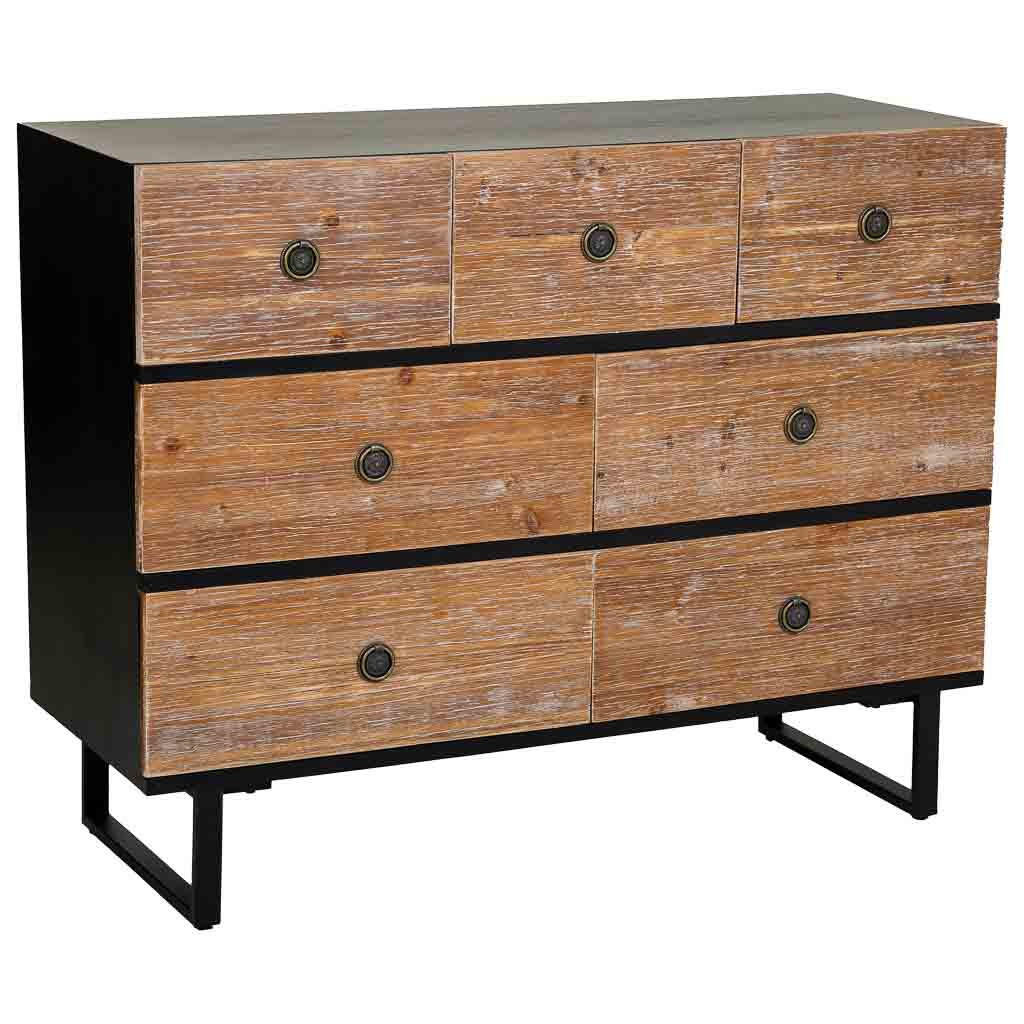 KOMMODE mit 7 schubladen 106x40x83 cm - Braun, Holz (106/83/40cm) - Wanderlust