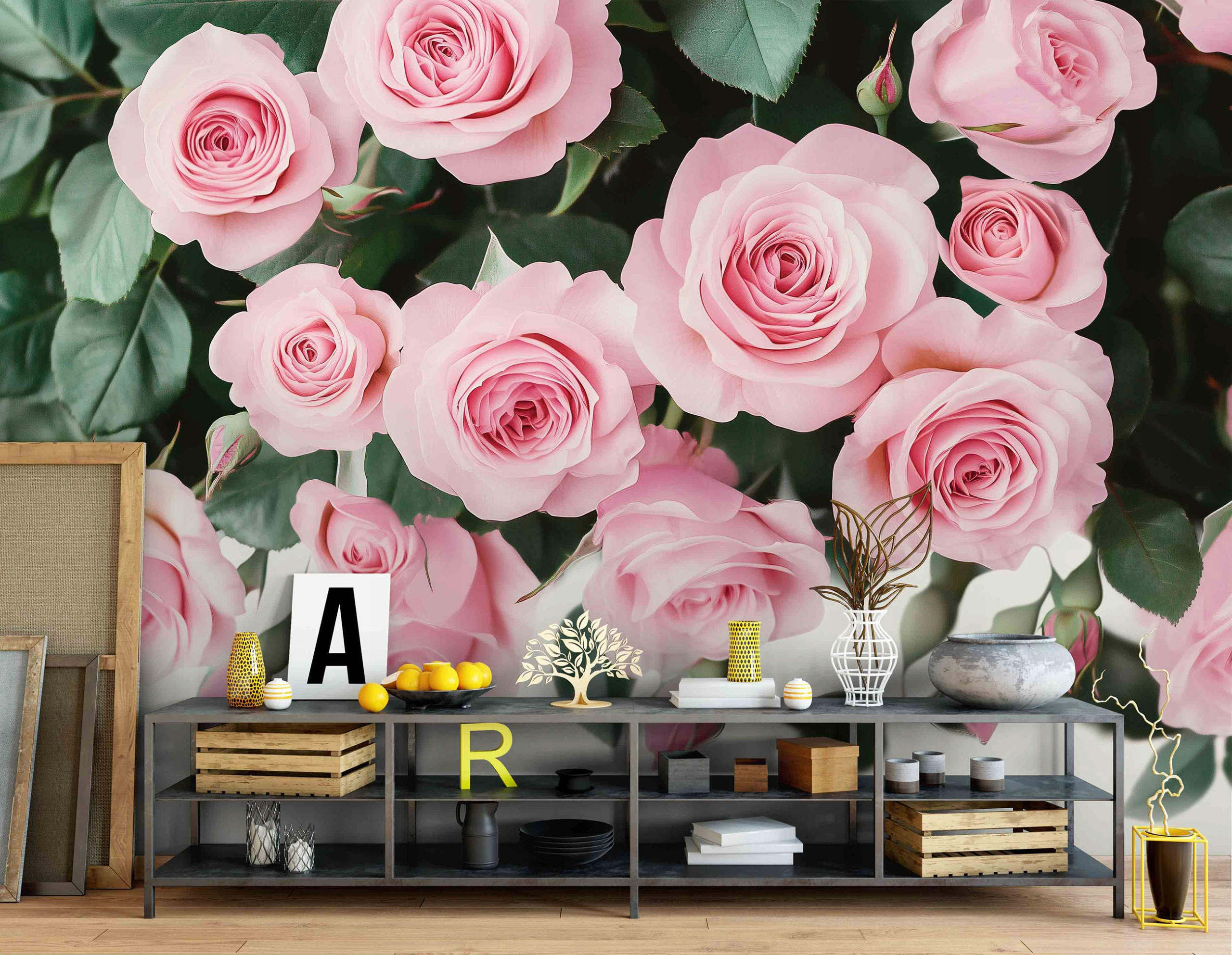 FOTOTAPETE Blumen Rosen Schlafzimmer 250x175 - Multicolor, Papier (250/175cm) - Wallarena