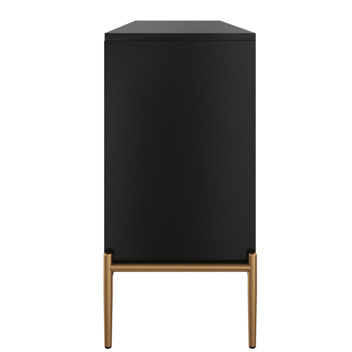 SIDEBOARD DE-37612 162/40/80 cm mit geometrischem Muster Schwarz - Schwarz, Holzwerkstoff (162/80/40cm) - ComfortXL