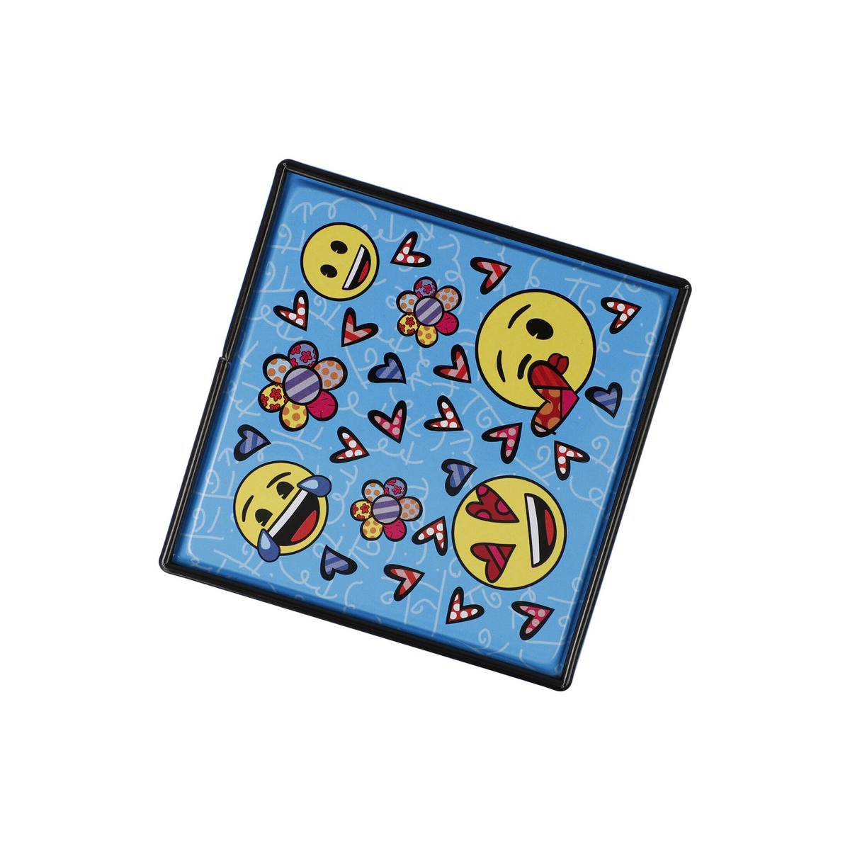 TEEDOSE emoji by BRITTO - Always Happy, Metall, Bunt, 600 ml - Multicolor, Metall (7.5/11/7.5cm) - Goebel