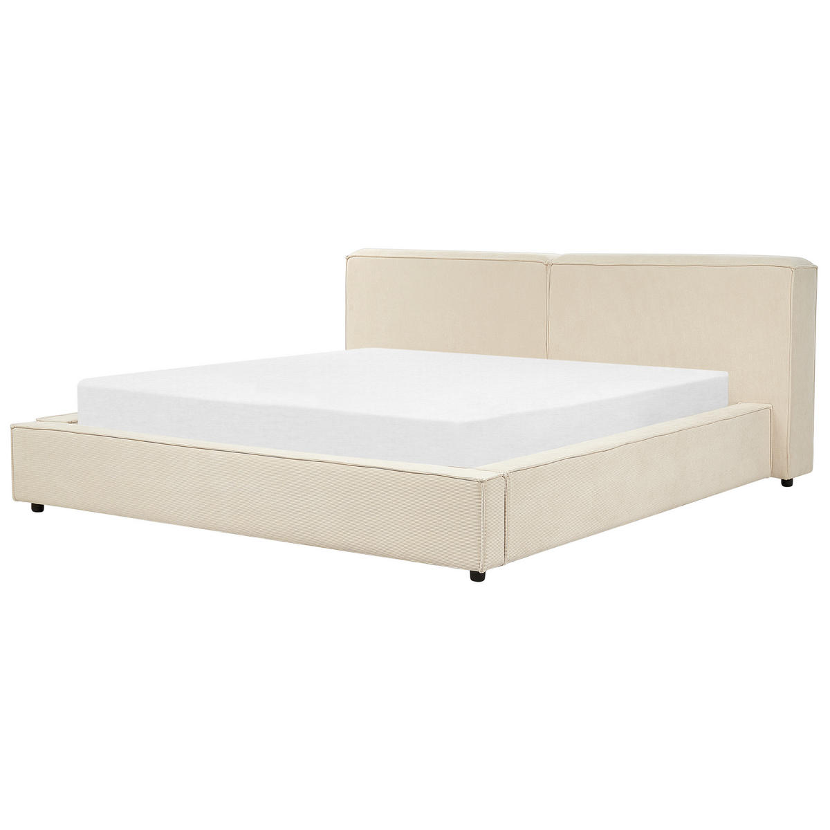 POLSTERBETT 180/200cm Beige Linards - Beige, Naturmaterialen/Textil (180/200cm) - Beliani
