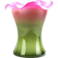 VASE Color Bloom Pink, Grün - Multicolor, Glas (25cm) - FURNARO