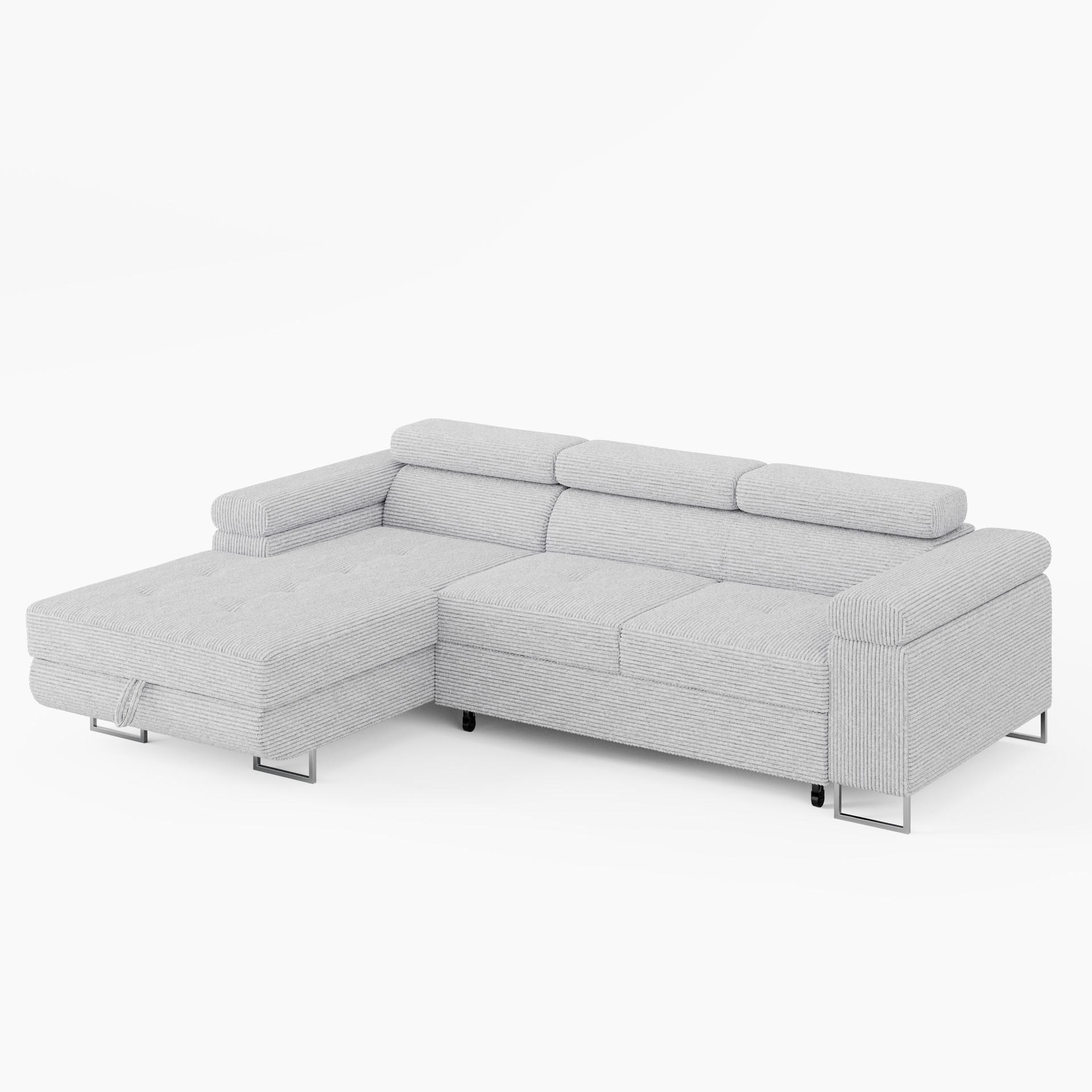 Barchello Ecksofa Hellgrau 235x175 cm