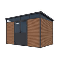 GARTENHAUS Aluminium & WPC 338/218/226 cm Teak - Braun, Metall (338/226/218cm) - WEIDE