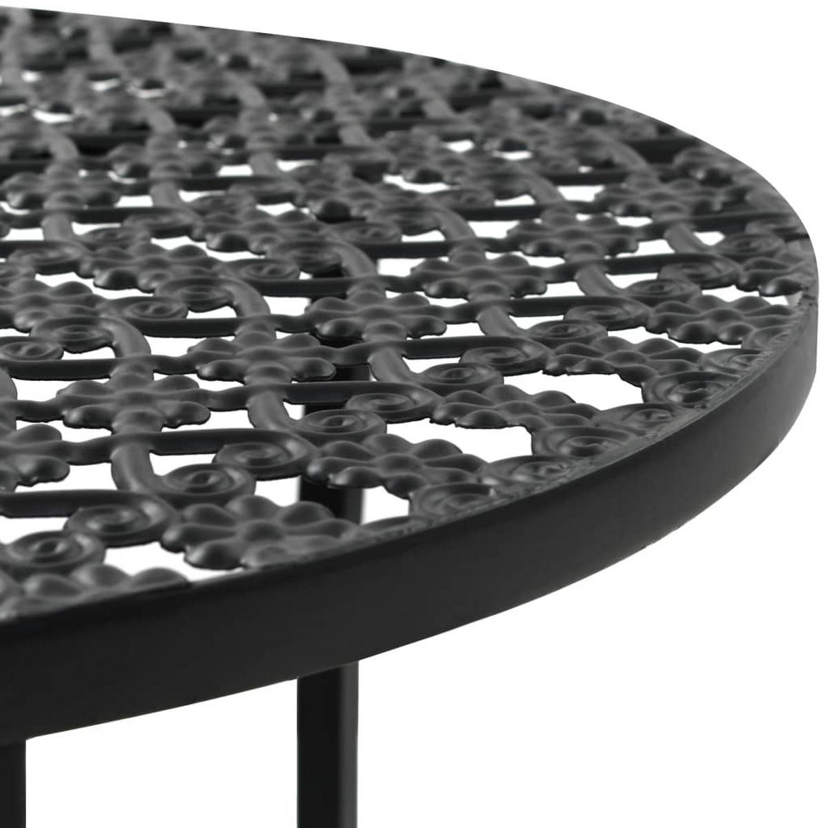 BISTROTISCH Schwarz 40/70Cm Metall - Schwarz, Metall (40/40/70cm) - vidaXL