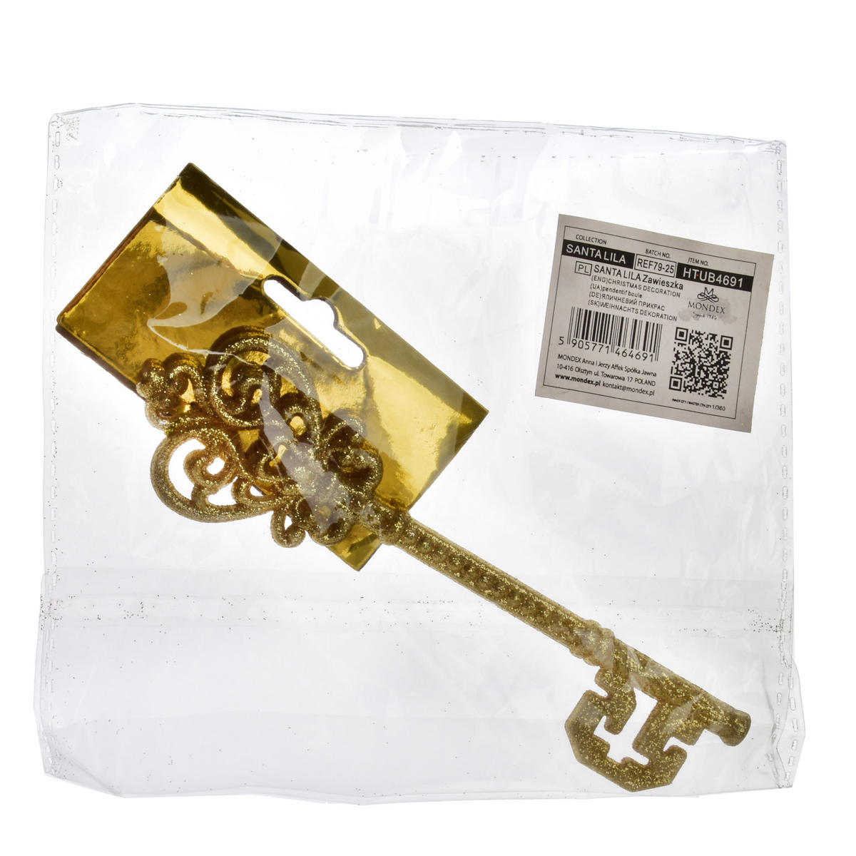 WEIHNACHTSANHÄNGER Santa Lila Gold Acryl - Goldfarben, Kunststoff (4/4/15cm) - Mondex
