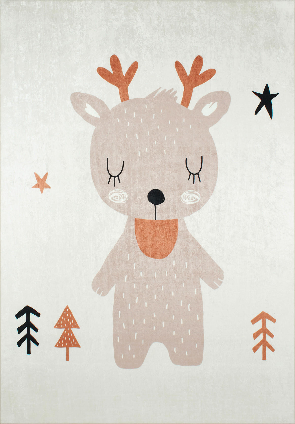 KINDERTEPPICH mit braunem Hirschmuster Happy 160x230 cm - Braun, Textil (160/230cm) - Nazar Rugs