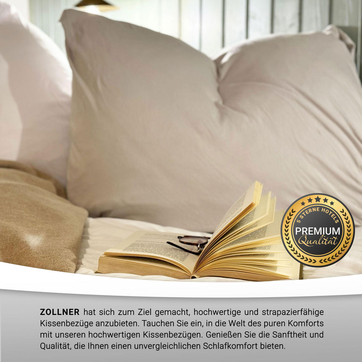 KISSENBEZUG, 2er-Set, 80x80 cm, 100% Baumwolle, Grau - Hellgrau, Textil (80/80cm) - Zollner