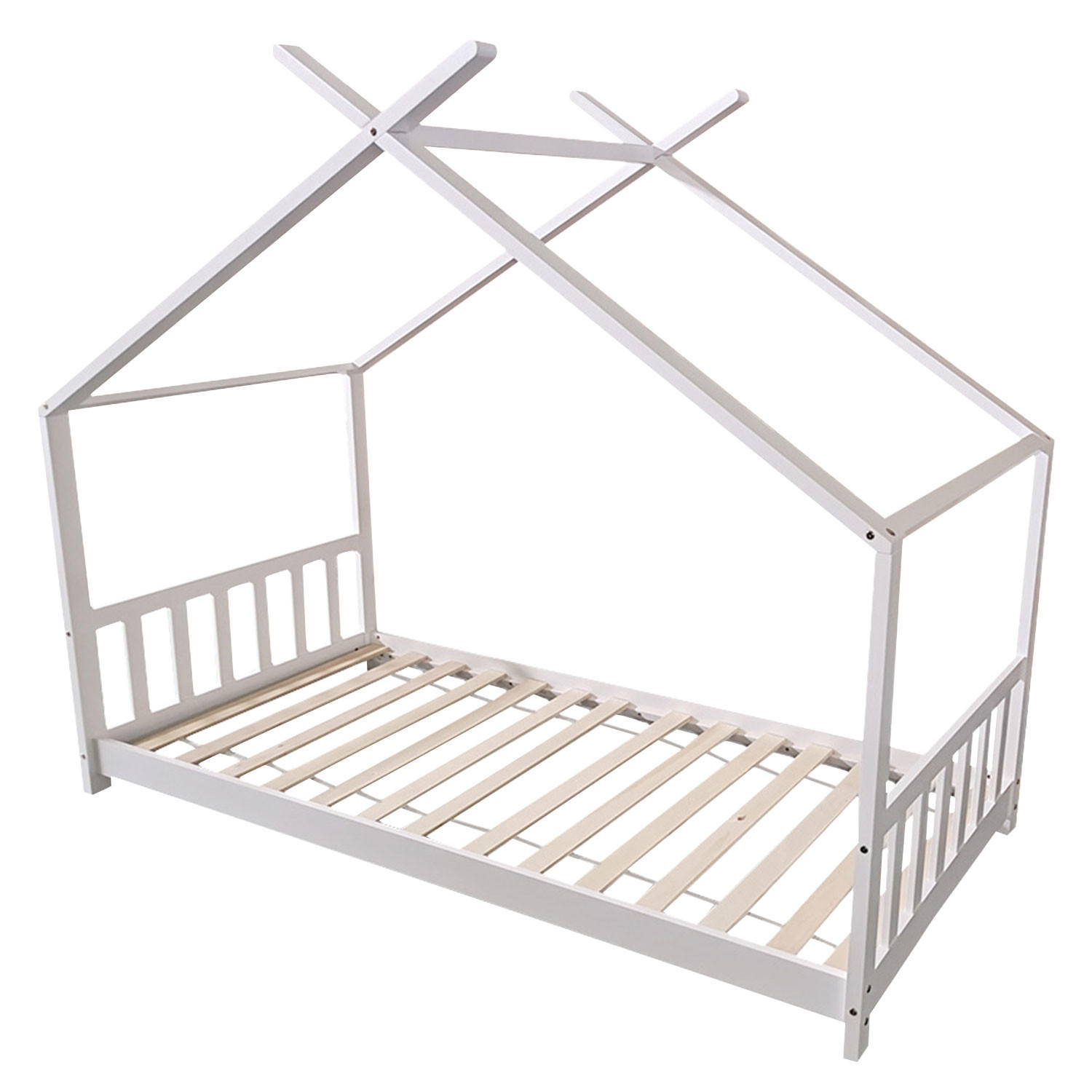 KINDERBETT Gaspard Weiß 190/90 cm - Weiß, Holz - Happy Garden
