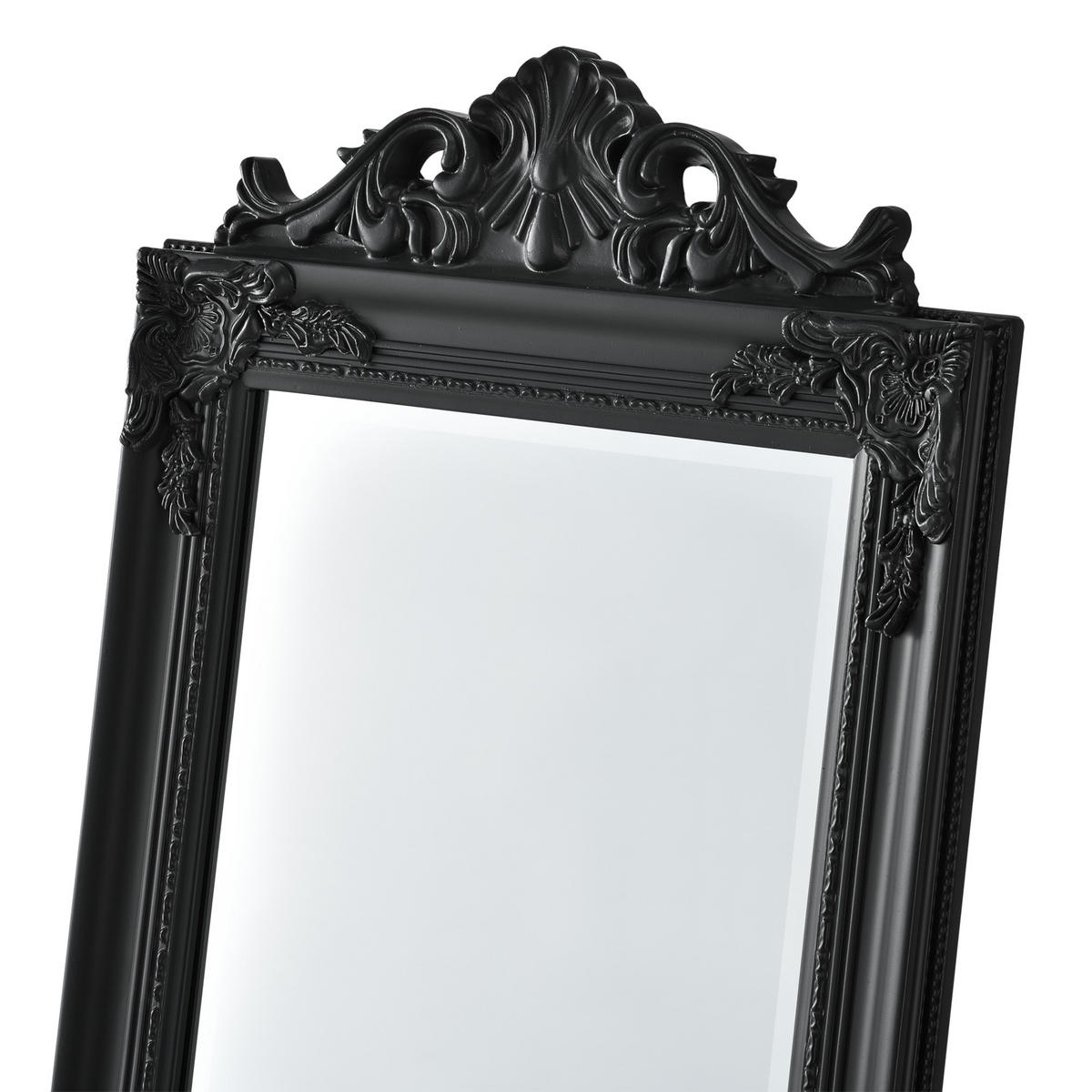 STANDSPIEGEL Arezzo - Schwarz, Glas/Holz (28.5/160/140cm) - [en.casa]
