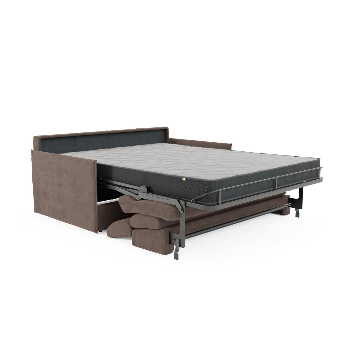 LINEARSOFA Miryam - Braun, Metall (189/83/98cm) - Divani.store