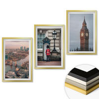 WANDBILDER 3er Set - 40x60 cm Goldrahmen - London Bridge Guardian Big Ben - Goldfarben, Kunststoff (40/60cm) - ArtPrintCave