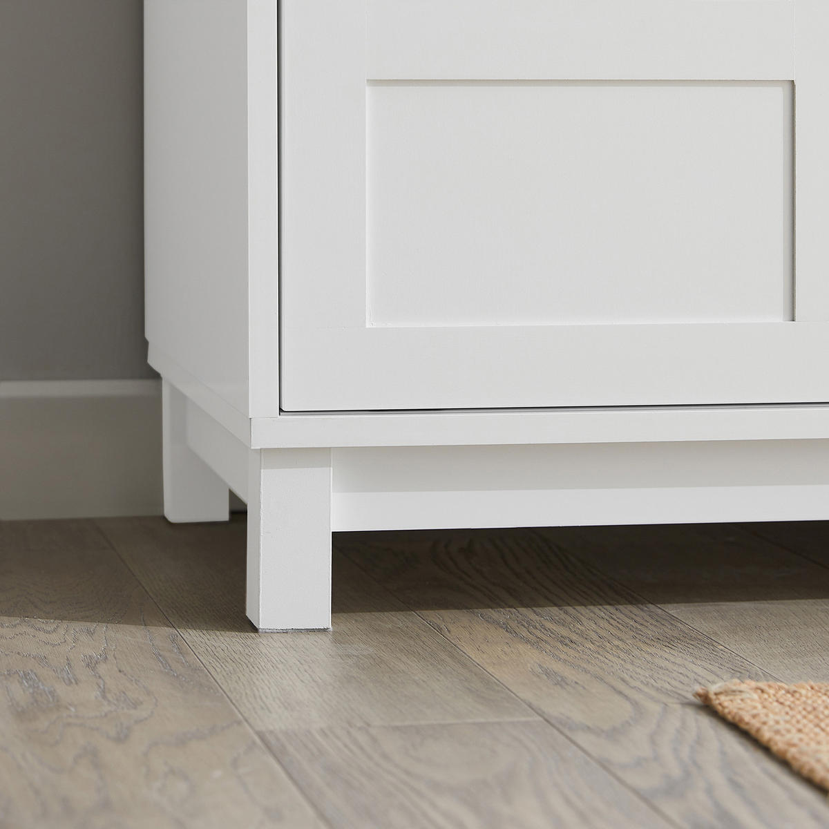 SCHUHBANK Weiß - Weiß, Holzwerkstoff (114/53/40cm) - SoBuy