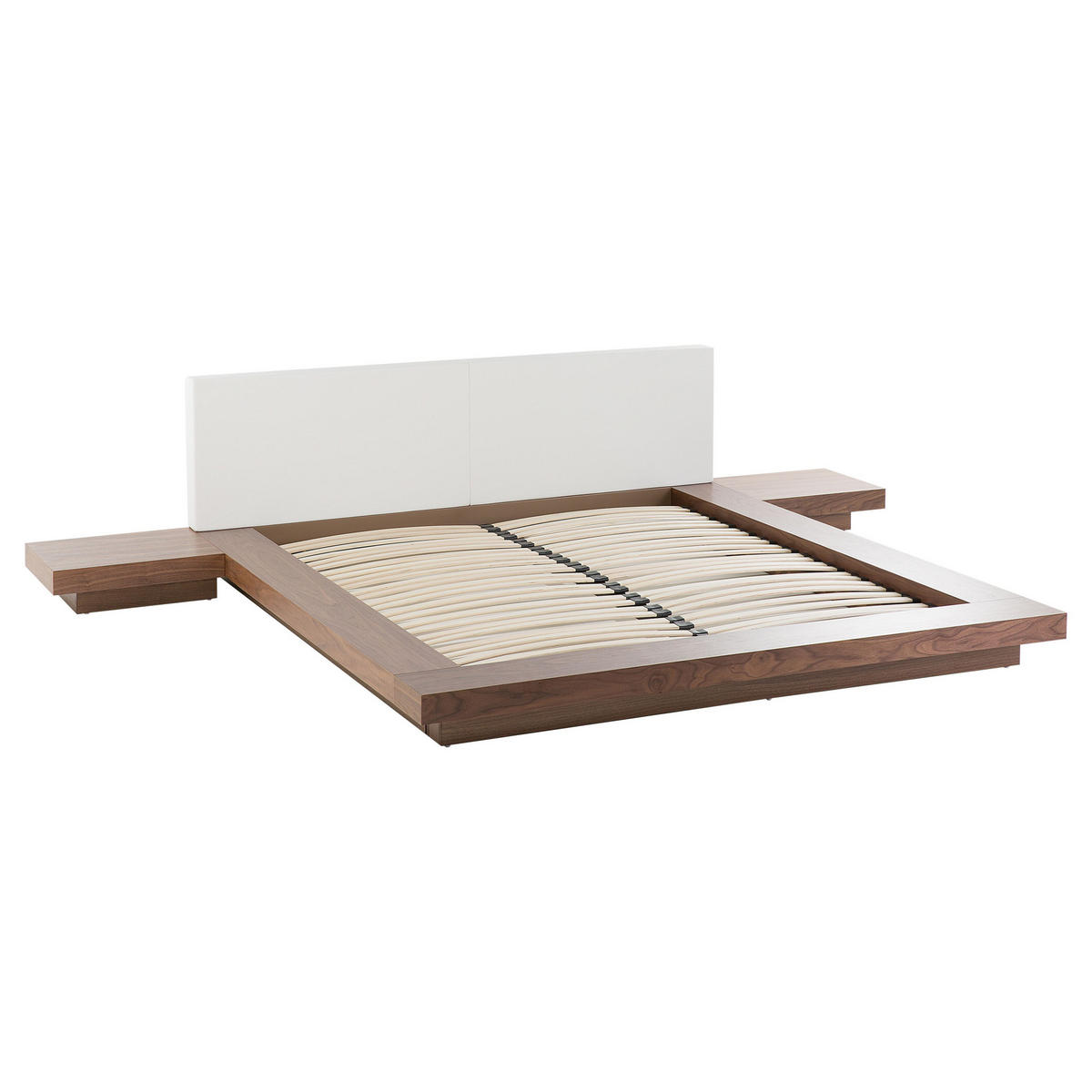BETT mit Lattenrost 160x200 cm Heller Holzfarbton Zen - Braun, Holzwerkstoff (160/200cm) - Beliani