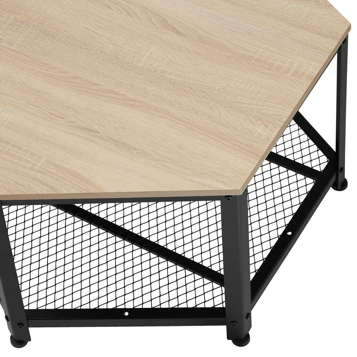 COUCHTISCH Norwich,86,5 x 75 x 46,5 cm,Industrial Holz hell, Eiche Sonoma - Naturfarben, Holz (75/86.5/46.5cm) - tectake