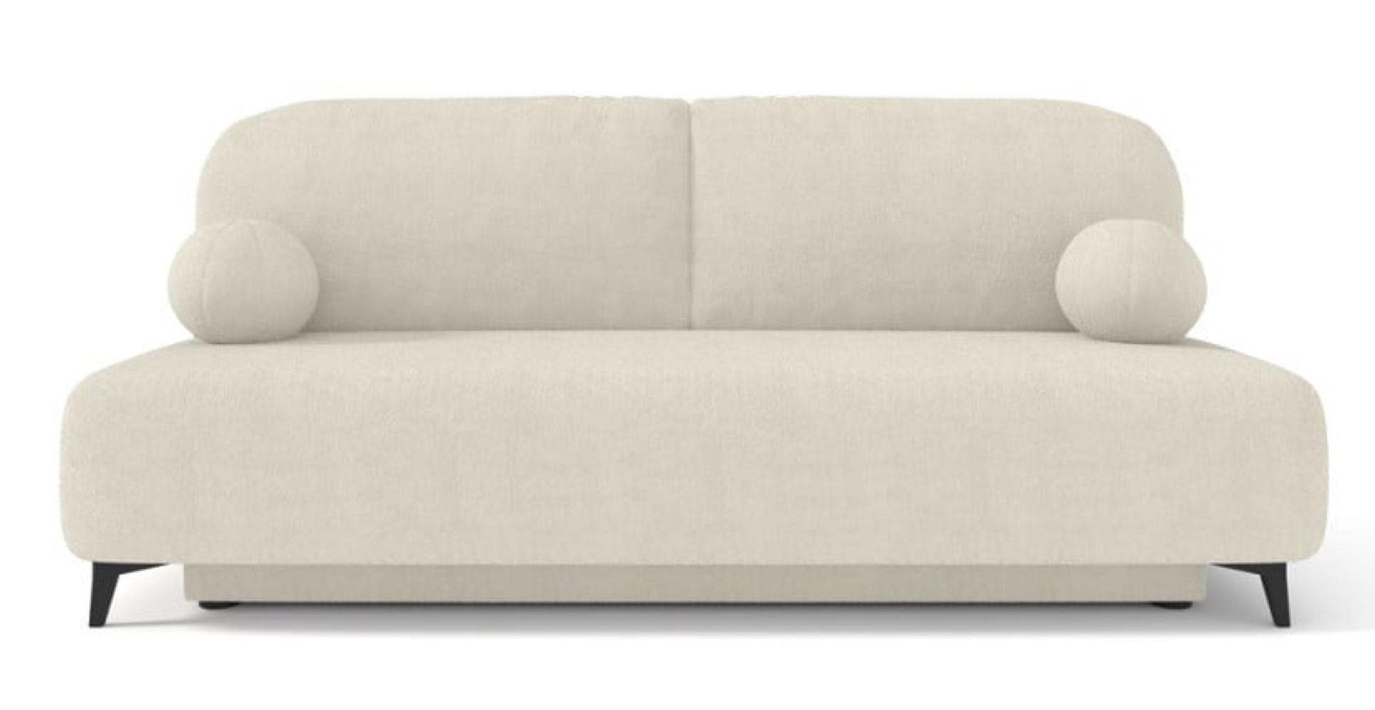 SITZSOFA Ecru MIO Mit Schlaffunktion Boucle - Ecru, Textil (198/90/86cm) - Sepro Meble