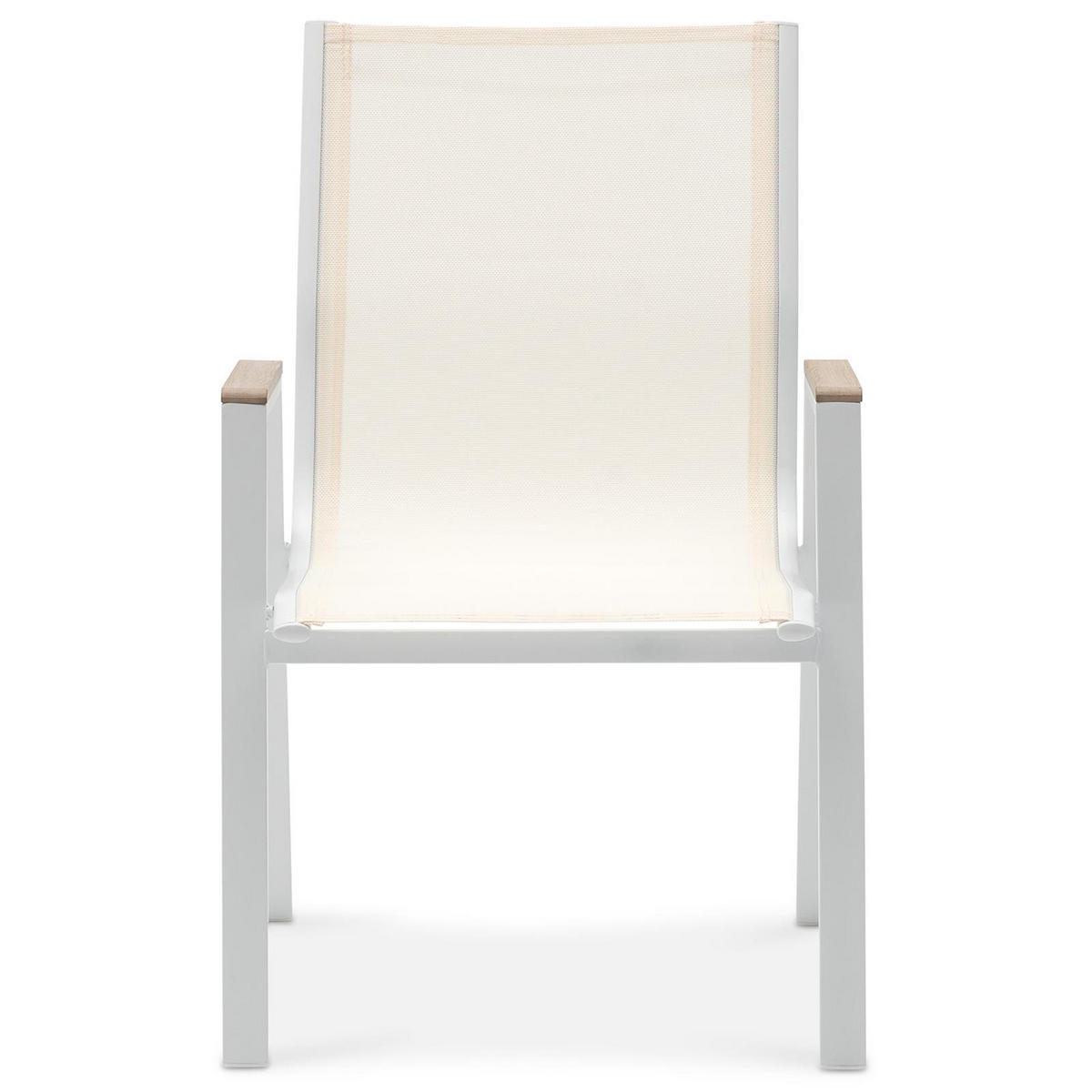 GARTENSTÜHLE MONDELLO 6er-Set beige, weiß - Beige, Textil (47/90/42cm) - IDIMEX