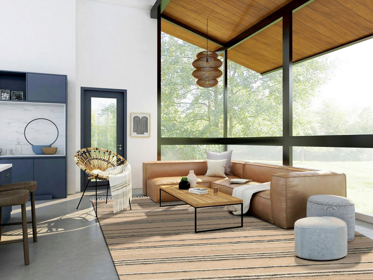 TEPPICH handgefertigt Naturmaterialien beige - Beige, Textil (160/230cm) - AFK Living