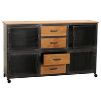 SIDEBOARD Schwarz, Beige - Beige/Schwarz, Holz (150/90/40cm) - MCW