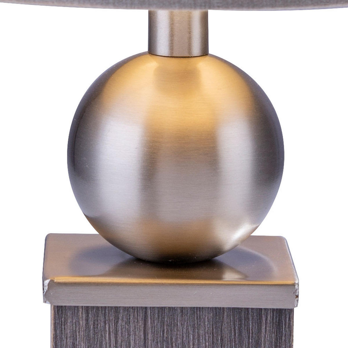 TISCHLEUCHTE ROLLO Holzoptik Grau - Grau, Holz (15/15/34cm) - Globo Lighting