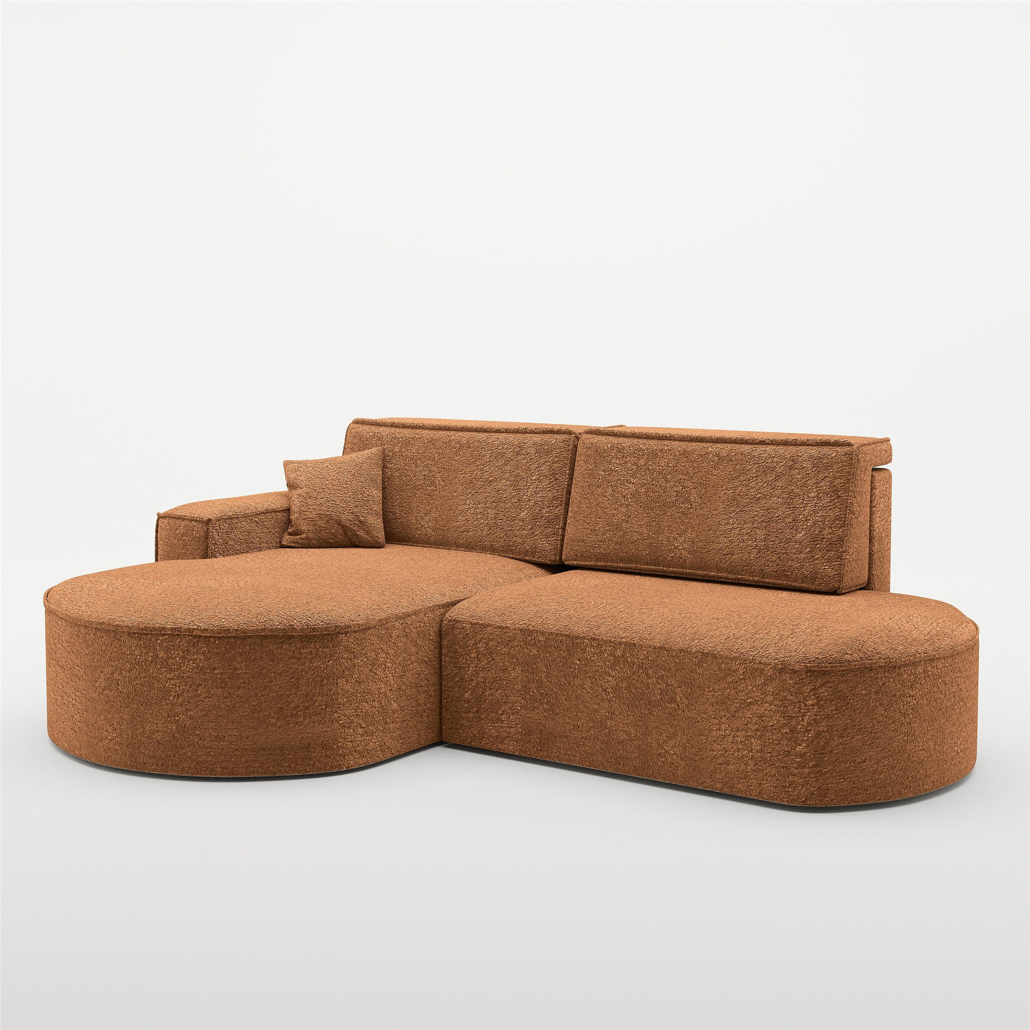 Fun Möbel Ecksofa Braun 278x179 cm