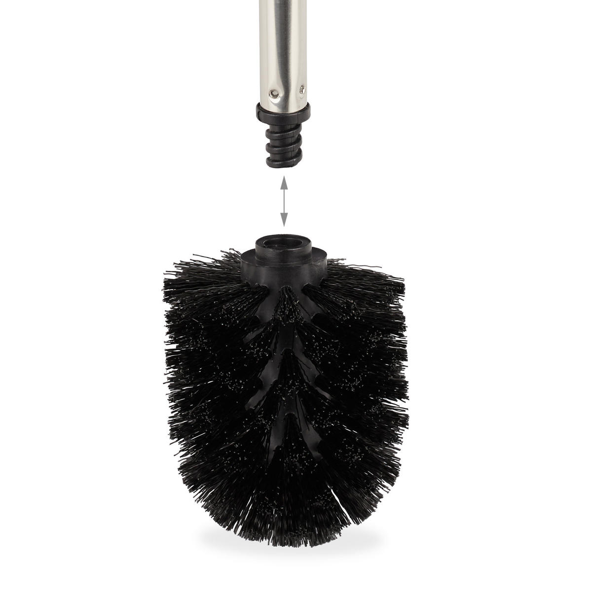 9xERSATZBÜRSTENKOPF - Schwarz, Kunststoff (8/10cm) - Relaxdays