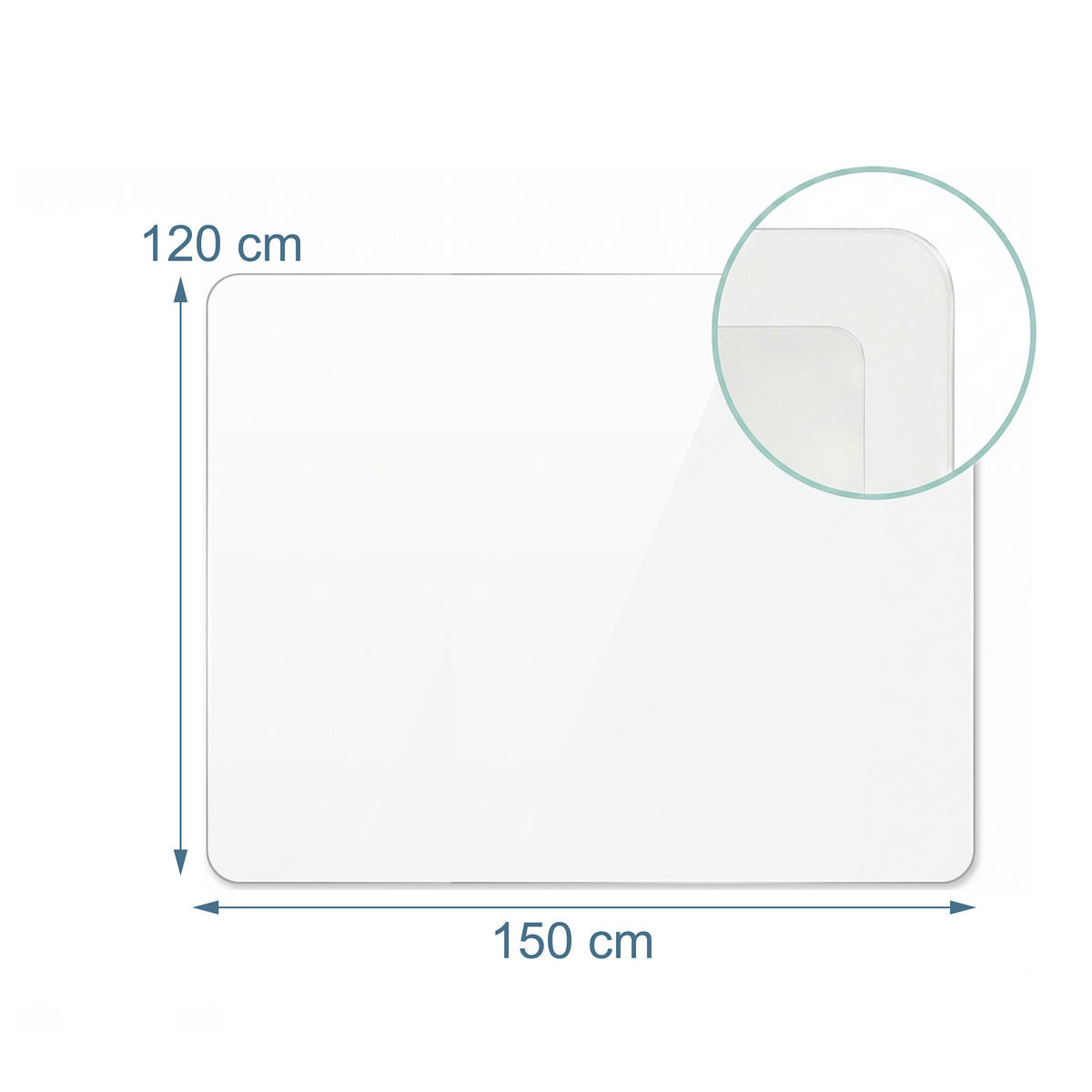 SKYDDSMATTA Transparent PVC 120x150 cm - Transparent, Plast (120/150cm) - Relaxdays
