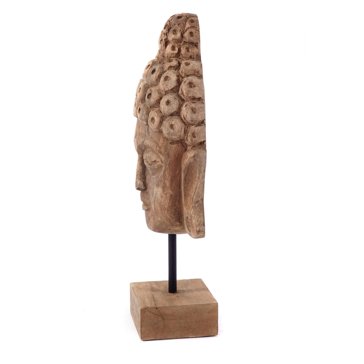 SKULPTUR Buddha Bali Mangoholz, auf Sockel naturfarben - Naturfarben, Holz (20/49/19cm) - CREEDWOOD
