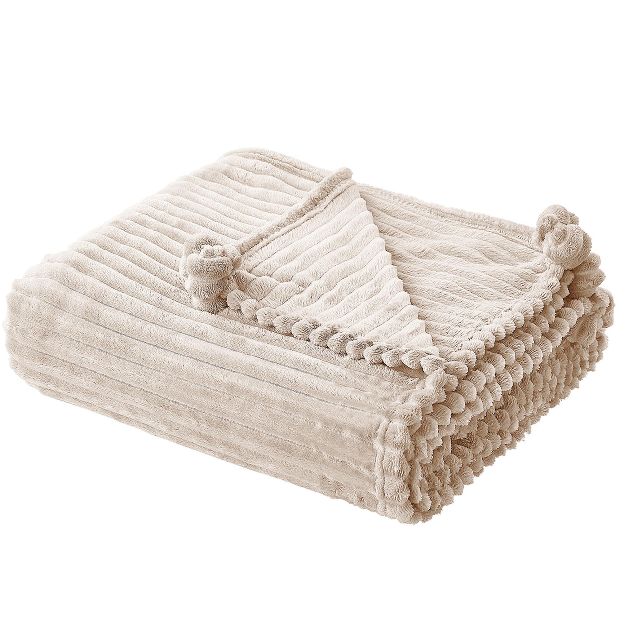 DECKE Beige Kaweri 150/200 cm - Beige, Textil (150/200cm) - Beliani