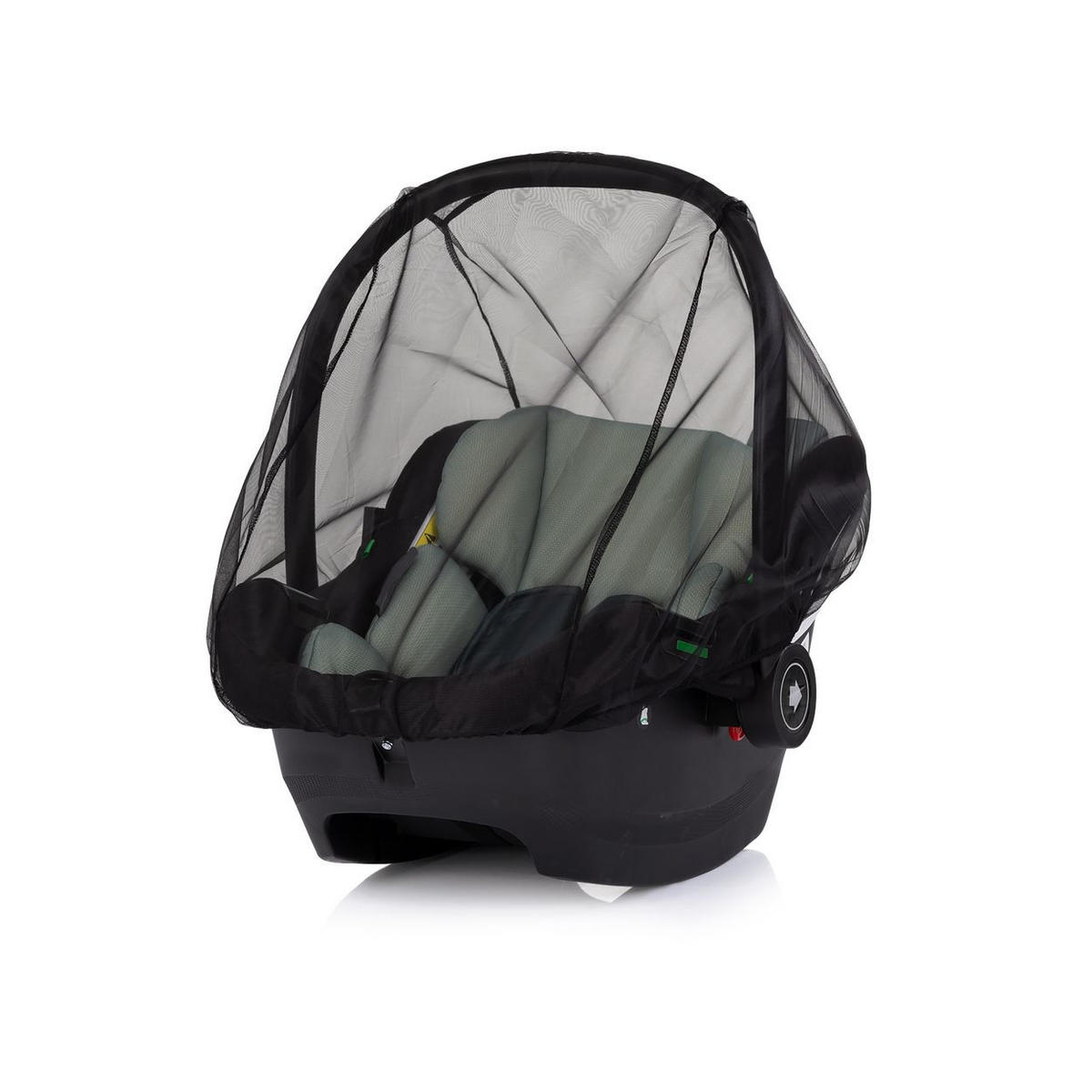 BABYSCHALEN-REGENSCHUTZ Babyschalen-Moskitonetz MKKSTK025 schwarz Polyester, ab Geburt, leicht zu reinigen, für unterwegs, kompakt - Schwarz, Textil (24/4/21cm) - Chipolino