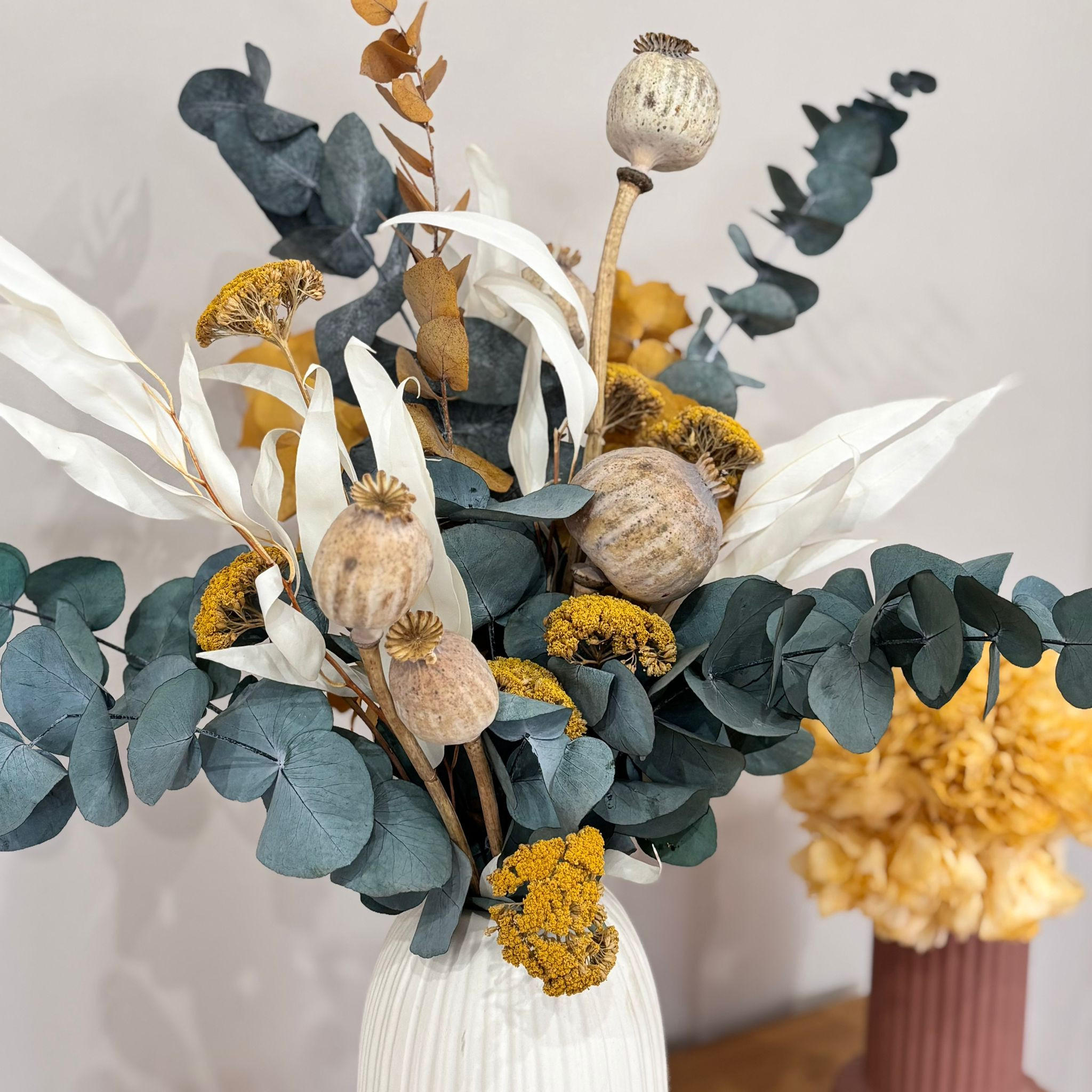 LICHTSPIEL - Trockenblumenstrauß in harmonischen Farben - 50 cm - Naturfarben, Naturmaterialien (50cm) - Lykke & You