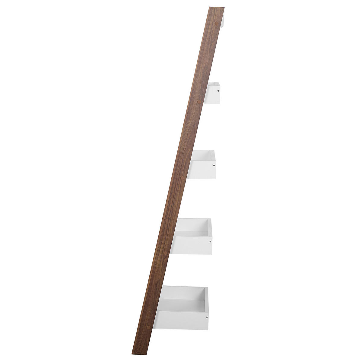 BÜCHERREGAL 5 Fächer Mobile Trio - Weiß, Holzwerkstoff (65/164/32cm) - Beliani