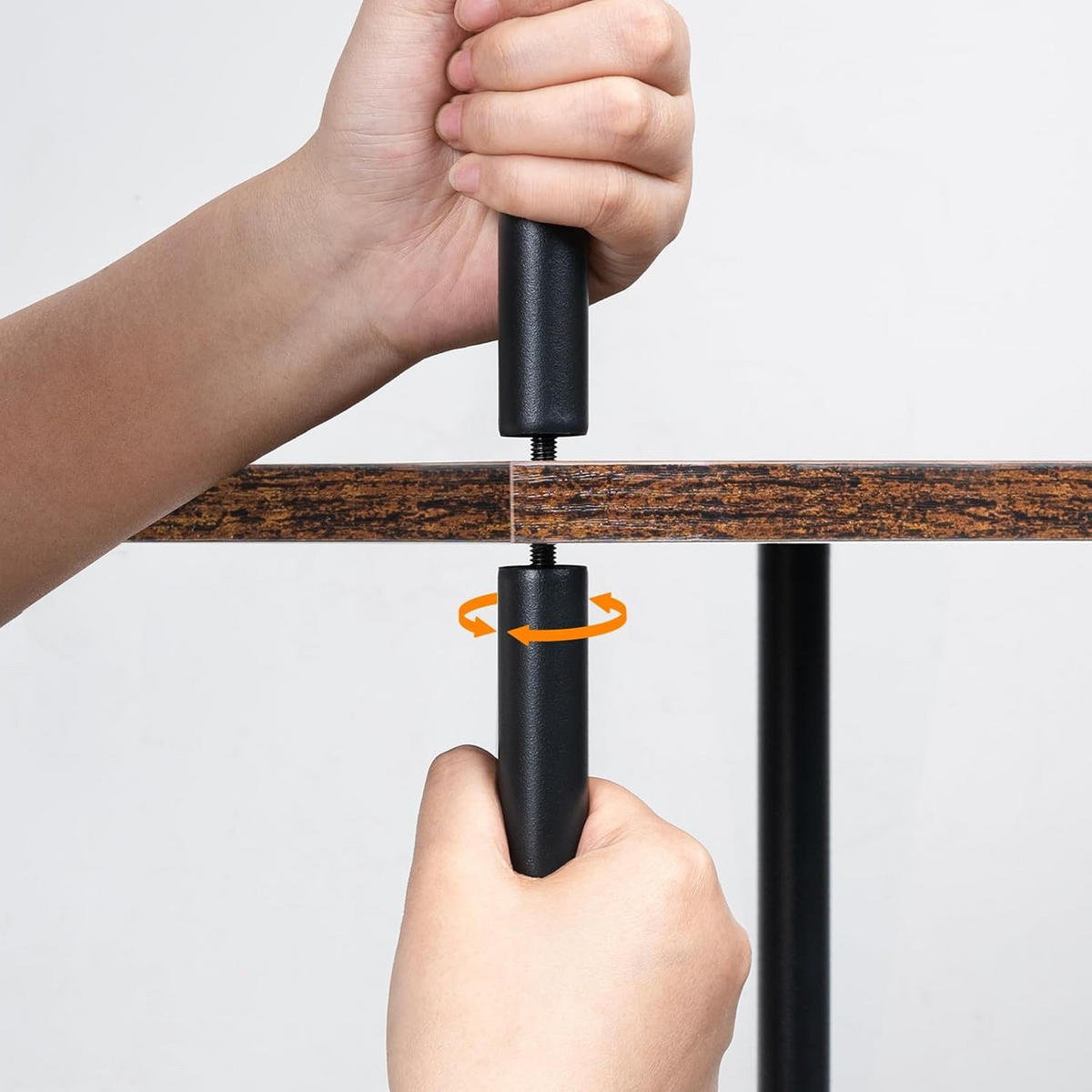 MIKROWELLENSTÄNDER Braun mit Steckdosenleiste - Braun, Holzwerkstoff (60/154/40cm) - Hoobro