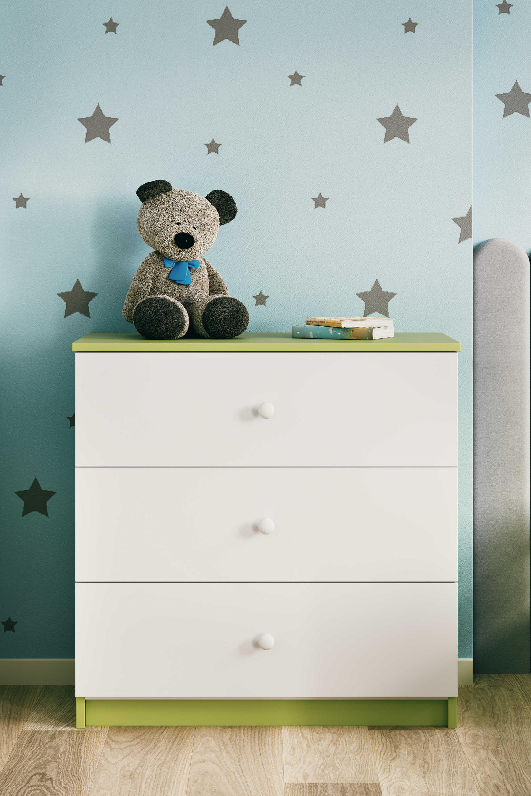 KOMMODE Babydreams ohne Muster 81/81/41 - Grün, Holzwerkstoff (81/81/41cm) - RAUMHIRSCH FURNITURE